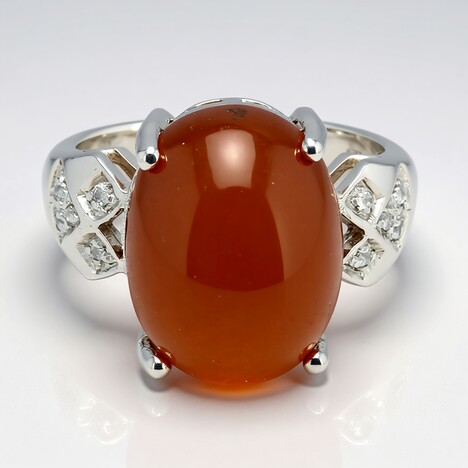 Bague en argent et Aragonite de Capillitas