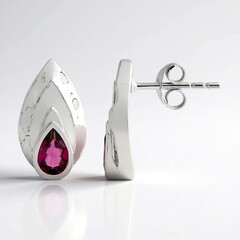Orecchini in argento con Granato Roshoite (Pallanova)