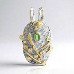 Ciondolo in argento con Tsavorite della Tanzania (MONOSONO COLLECTION)