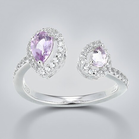 Anello in argento con Ametista
