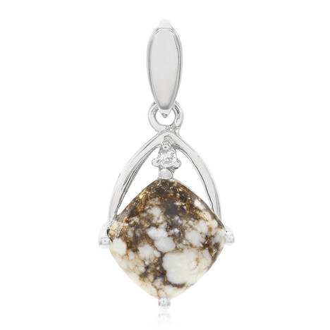 Magnesit-Silberanhänger