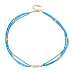 Collana in argento con Howlite Blu (Riya)