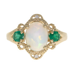 Bague en or et Opale Welo AAA (CIRARI)