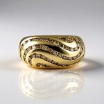 Anello in oro con Diamante Champagne I3 (de Melo Gold)