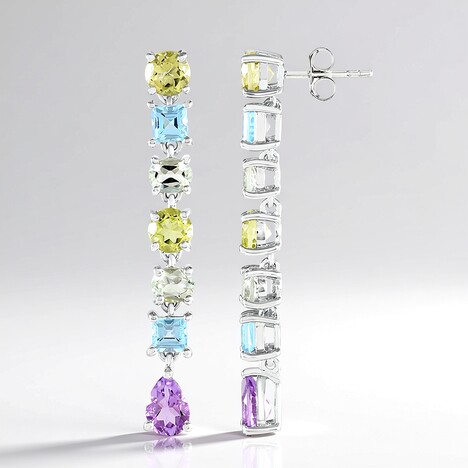 Orecchini in argento con Ametista Rose de France