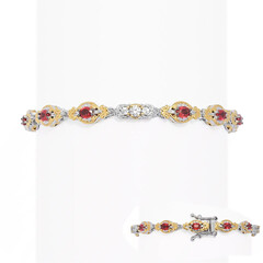 Bracciale in argento con Rubino della Birmania