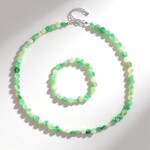 Parure en argent et Quartz vert