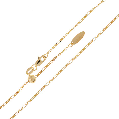 Silber-Figarokette - 2,85 g - 60 cm - vergoldet