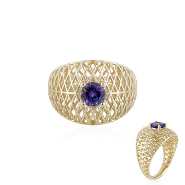 AAA-Tansanit-Goldring (Ornaments by de Melo)