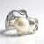 Anello in argento con Perla d'Acqua Dolce Bianca (TPC)