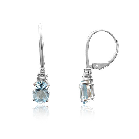 AAA-Brasilianischer Aquamarin-Goldohrringe (CIRARI)
