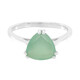 Bague en argent et Calcédoine verte