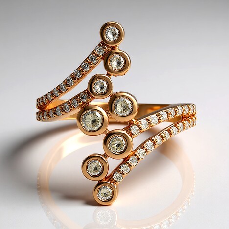 Anello in oro con Diamante Rose de France SI1 di Argyle (Annette)