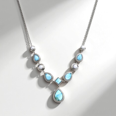 Collana in argento con Larimar