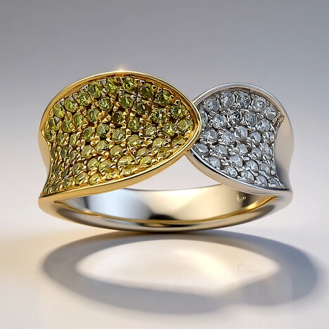 Anello in oro con Diamante Giallo SI2 (CIRARI)