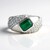 Zilveren ring met een Colombiaanse smaragd (de Melo)