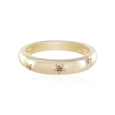 Roter I2 Diamant-Silberring