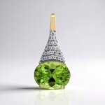 Ciondolo in oro con Peridoto Wagogo