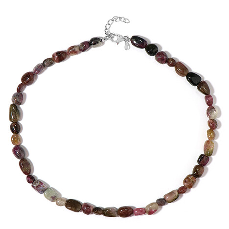 Turmalin-Silberhalskette