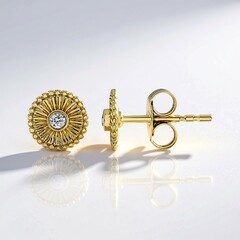 Orecchini in oro con Diamante IF (G) (de Melo Gold)