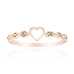 Gouden ring met SI1 Argyle Rose De France Diamanten (Annette)