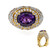 Sambia-Amethyst-Silberring (Dallas Prince Designs)