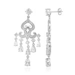 Weißer Topas-Silberohrringe