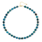 Collana in argento con Quarzo Verde Blu