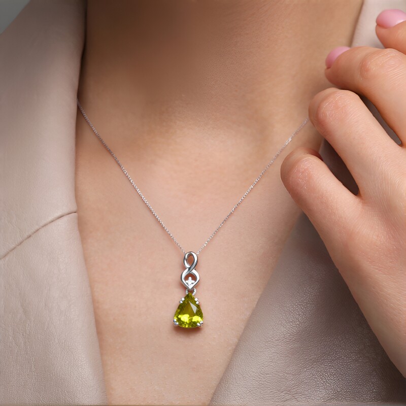 Colgante en plata con Turmalina cuprífera