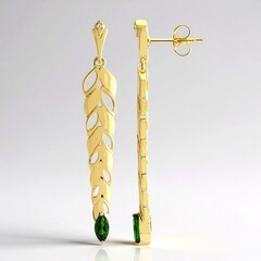 Orecchini in argento con Diopside Russo