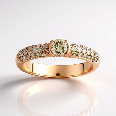 Anello in oro con Diamante Rose de France VS1 di Argyle (Annette)