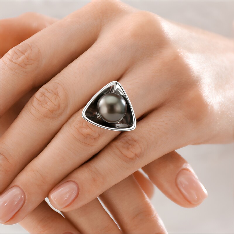 Tahitiperlen-Silberring (TPC)