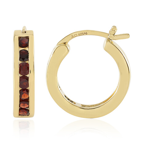 Mosambik-Granat-Silberohrringe