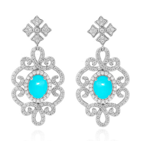 Orecchini in argento con Turchese Sleeping Beauty (Dallas Prince Designs)