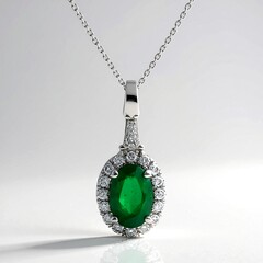 Collana in oro con Smeraldo Zambia AAA