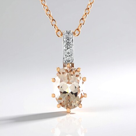 Collana in argento con Morganite del Madagascar