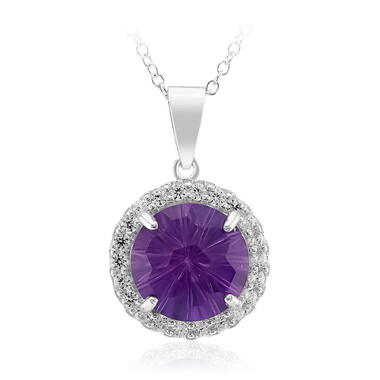 Amethyst-Silberhalskette
