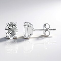 Orecchini in argento con Topazio Bianco