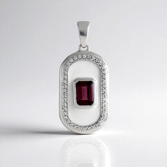 Ciondolo in argento con Rodolite