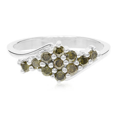 Anillo en plata con Diamante champán