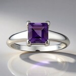 Anello in argento con Ametista del Marocco