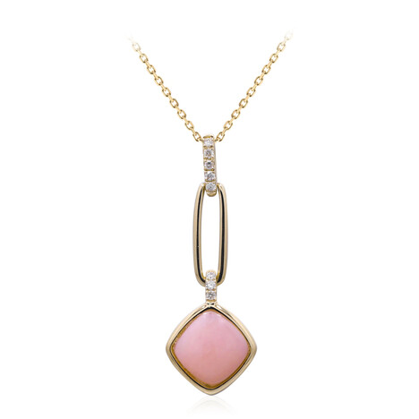 14K Pink Opal Gold Necklace (CIRARI)