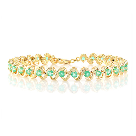 Russischer Smaragd-Silberarmband (Adela Silber)