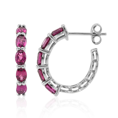 Boucles d'oreilles en argent et Grenat Rhodolite
