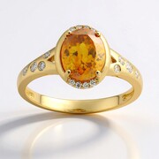 Anello in oro con Sfalerite (CIRARI)