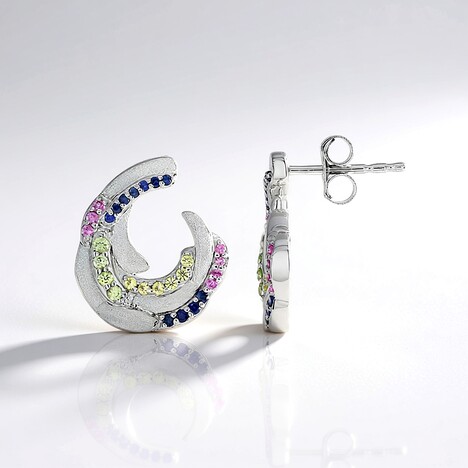 Orecchini in argento con Zaffiro Verde (de Melo)
