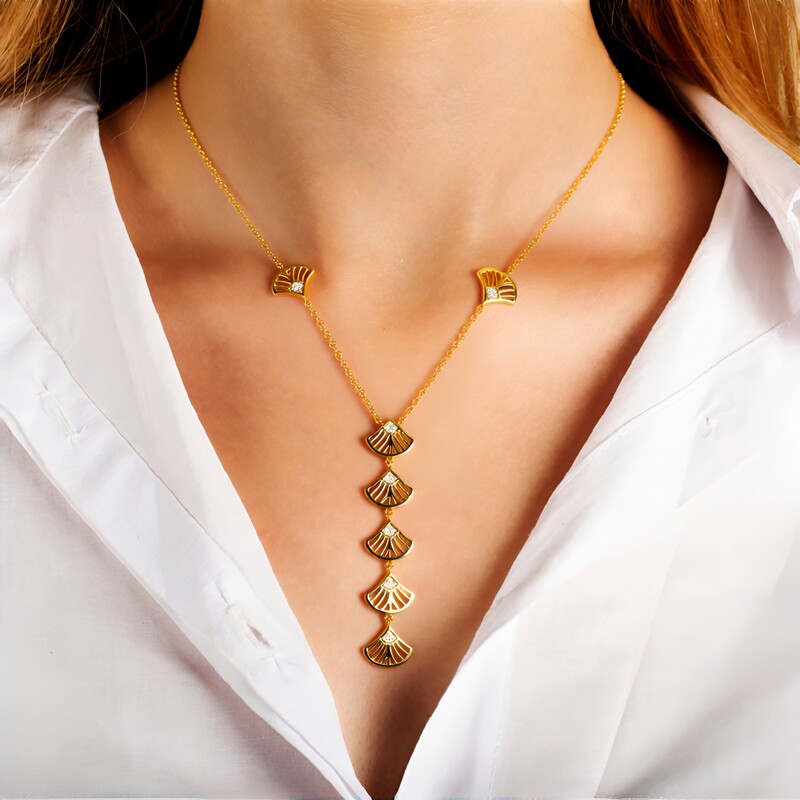 Collier en argent et Diamant champagne I2 (Ornaments by de Melo)