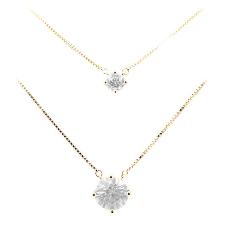 Collar en oro con Zircón (de Melo Gold)