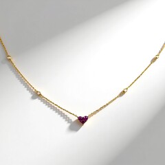 Collana in oro con Rubino Mozambico (CIRARI)