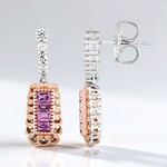 Orecchini in argento con Zaffiro Rosa del Madagascar (Gems en Vogue)